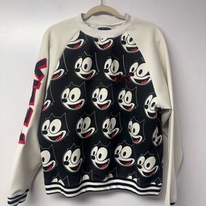 Joyrich Felix the Cat All Over Print Sweatshirt Small Graphic Streetwear Y2K